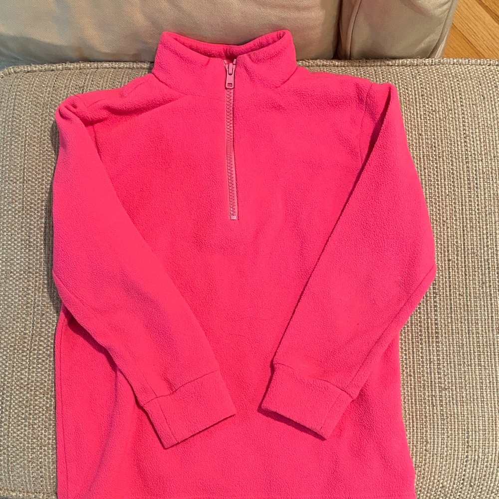 Girls Dudley Stephens size Small Pink Quarter-Zip Fleece Pullover